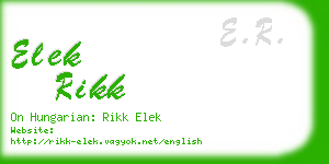 elek rikk business card